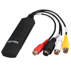 USB 2.0 Video TV penala DVD konverter adaptor untuk menangkap audio pada windows 7/8 (Hitam)