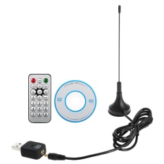 USB 2.0 Digital DVB-T TV HDTV Tuner Menerima USB Stick DVB-T USB Dongle untuk Windows 7 8 10 PC Notebook -Intl