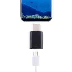 USB-C Wanita untuk USB-C Pria Konektor Adaptor untuk Galaxy, Huawei, Xiaomi, LG, HTC dan Ponsel Cerdas Lainnya, Perangkat Isi Ulang (Hitam)-Intl