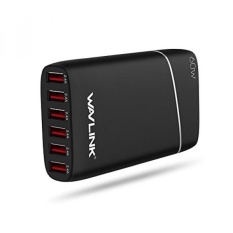 USB Charging Station, Wavlink 60W/12A 6 Port Fast Intelligent Desktop USB Wall Charger for iPhone, iPad, Samsung, Nexus, HTC, Sony - intl