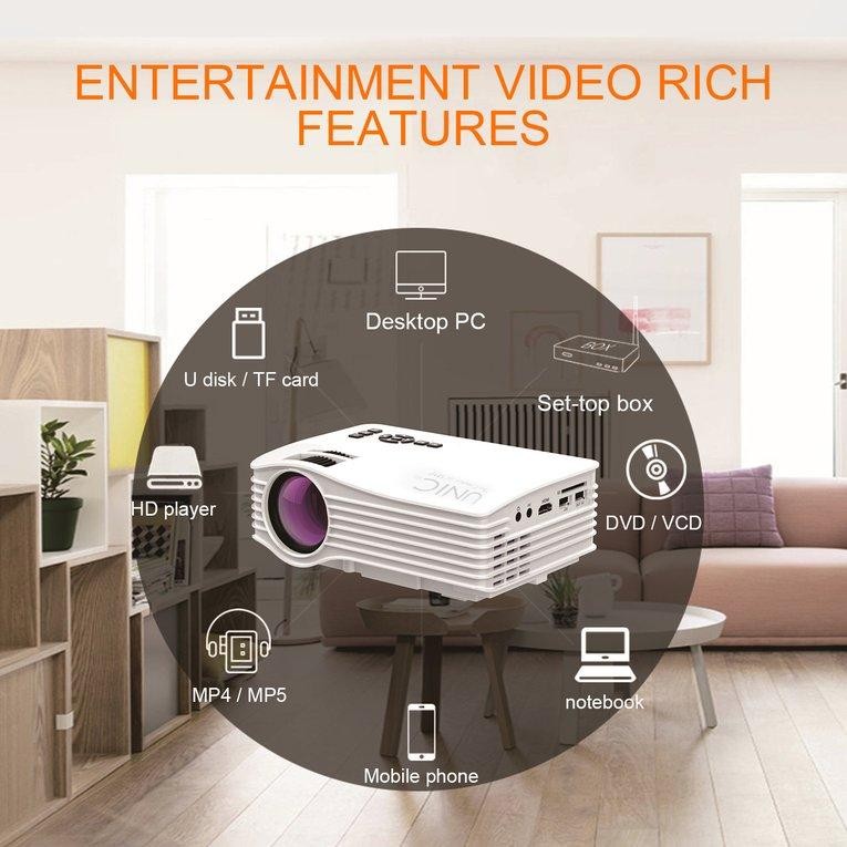 USTORE Portable UC36 1080P HD Home Theater 3D Cinema HDMI USB Digital LED Projector US plug - intl