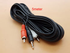 White Sands 5 meter Kabel Jack 3.5mm to RCA Stereo Audio Untuk dari HP ke Speaker