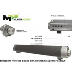 Nirkabel Bluetooth 3.0 Portable Stereo 10 W Multimedia Speaker System-Untuk Home Theater, Golf, Pantai, Shower-dengan 3.5mm AUX Input TF Card Reader, Indikator LED dan Treble Built-In Mikrofon (Abu-abu) -Intl
