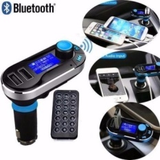 Wireless Bluetooth FM Transmitter MP3 Player Handsfree CarKit(Blue) - intl