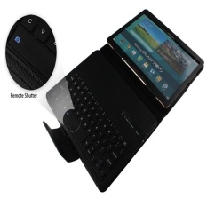 Wireless Stan Keyboard Bluetooth Menutupi Pu Kulit untuk Samsung Galaxy Tab S 10.5 T800 T805 Tablet Hitam-Intl