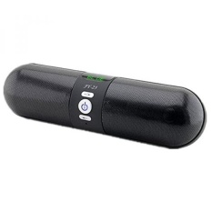 Nirkabel Bluetooth Speaker Portable Outdoor Stereo Speaker Pil Bentuk Speaker dengan Built-In Mikrofon dan HD Suara Hitam-Intl