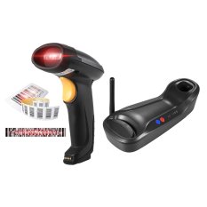 Wireless Handheld 1D/2D(PDF417/MicroPDF417) Barcode Scanner Bar Code Reader with Base USB Cable for Supermarket Library Express Company Retail Store Warehouse - intl