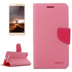 Xiaomi Redmi 3 Cross Texture Flip Leather Case With Holder and Card Slots and Wallet(Pink)