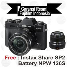 Fujifilm X-T20 Kit 16-50mm Black + Instax SP2 +Paper Twinpack + Sirui Sling Bag+ Batt NP-W126S + Fujinon lensa 35mm f2.0 black