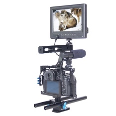 YELANGU YLG0904A Menangani Video Kamera Cage Stabilizer untuk Panasonic Lumix DMC-GH4/Sony A7 dan A7S dan A7R dan A7RII dan A7SII-Intl