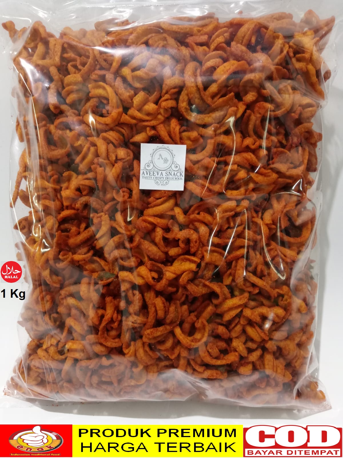 Makaroni Spiral Makaroni Keriting Pedas Daun Jeruk Kg Aveeva