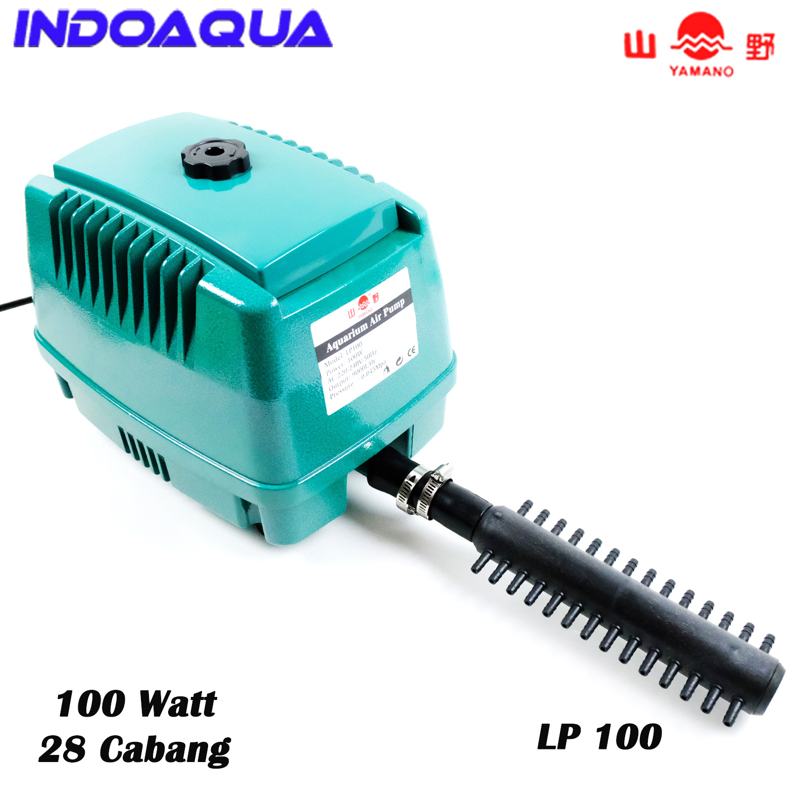 INDOAQUA Pompa Udara Aerator Kolam Ikan Bioflok Yamano LP 100 Pompa