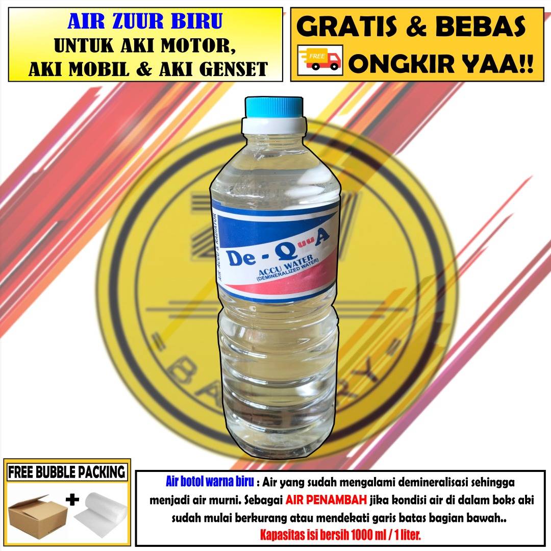 AIR AKI ACCU 1 LITER BOTOL BIRU MURNI Lazada Indonesia