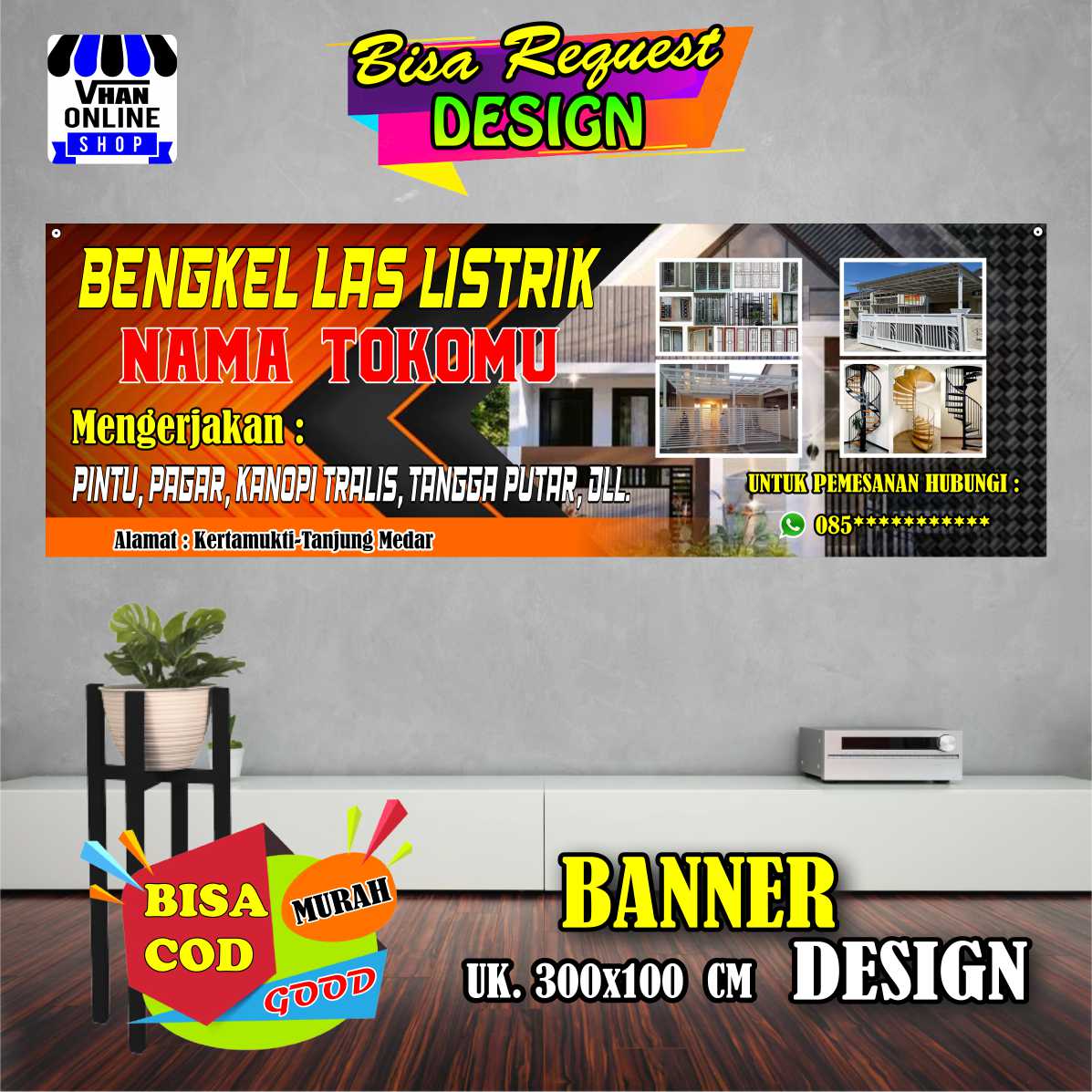 Spanduk Banner Bengkel Las Listrik Jasa Las Keren Murah Lazada