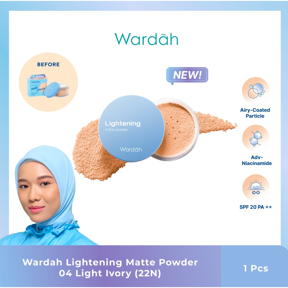 Wardah Lightening Matte Powder 20gr Bedak Tabur Loose Powder