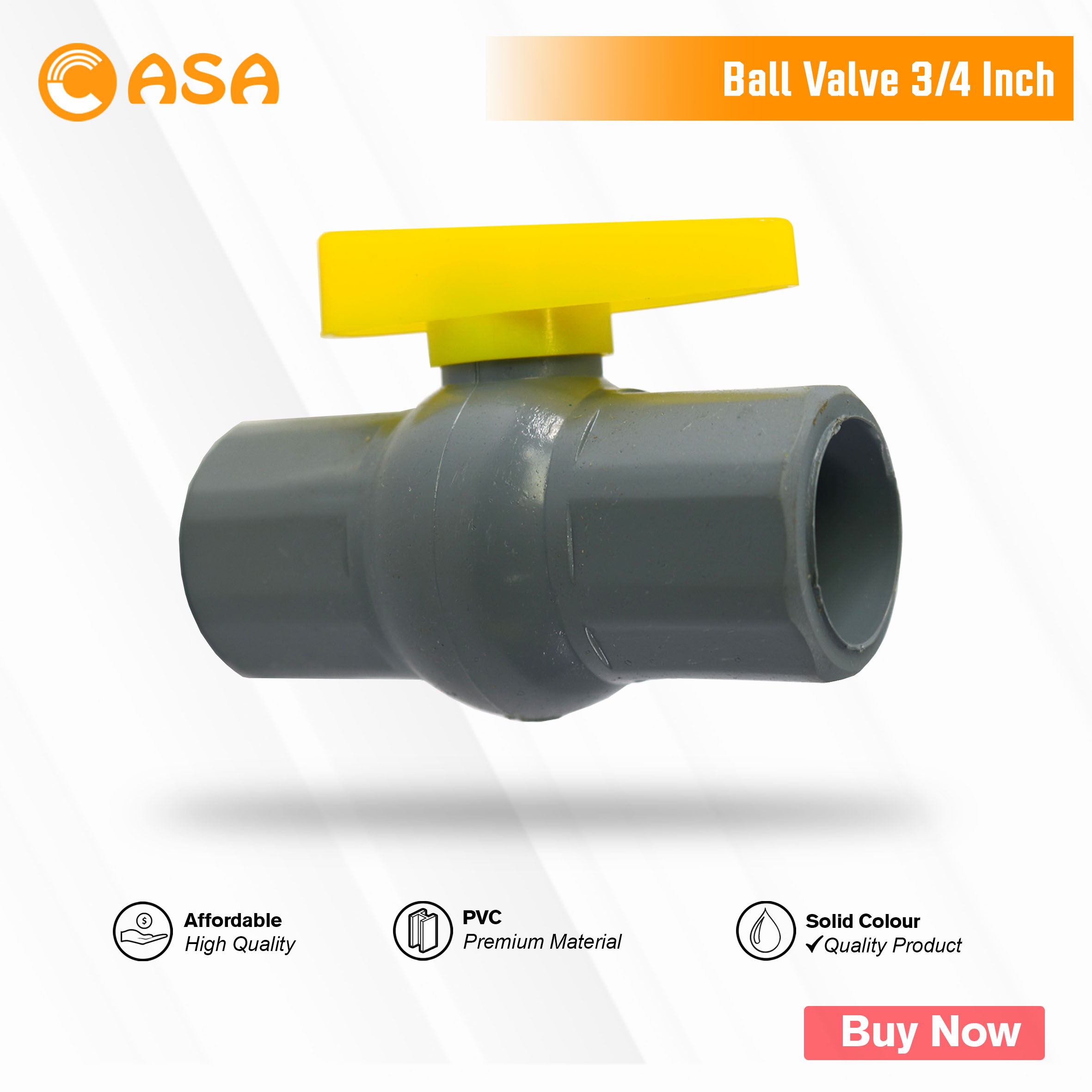 Stop Kran Pvc L Ball Valve Pvc Inch Inci Casa Hardware