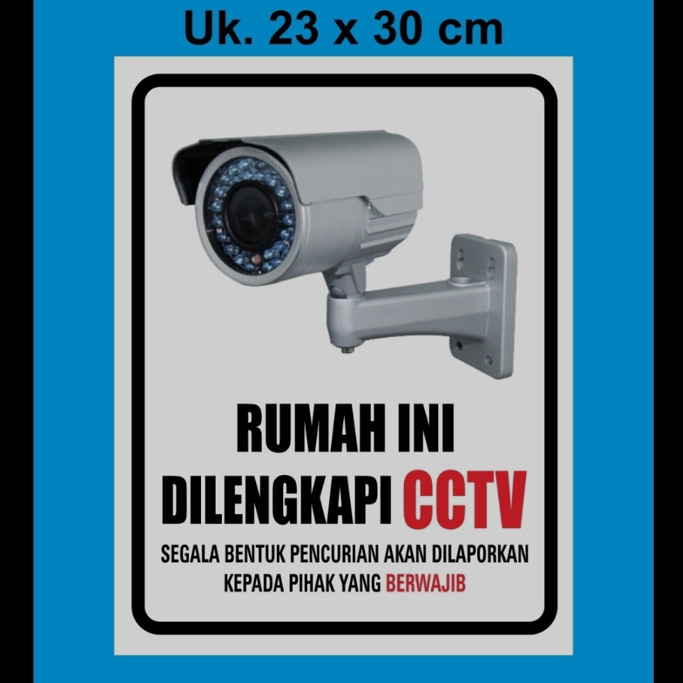 Stiker Sign Rumah Ini Dilengkapi Cctv Jam X Rambu K Safety