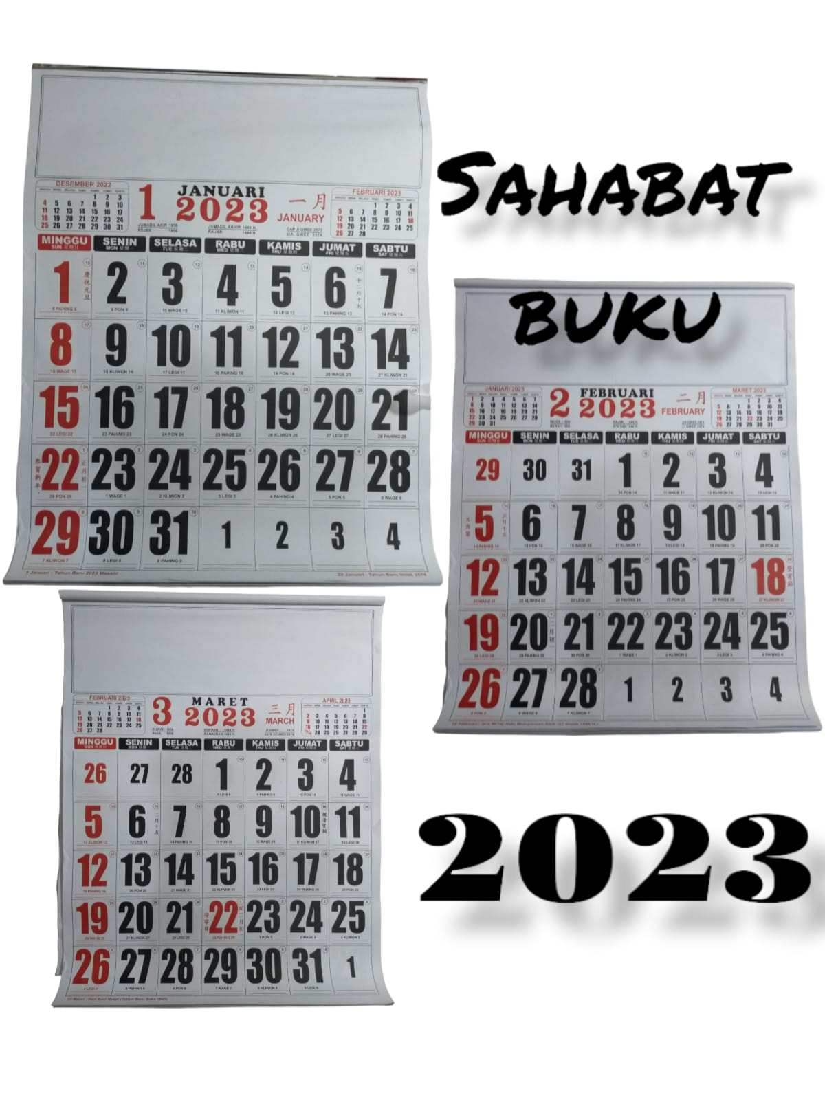 Kalender Kerja Dinding Ukuran Jumbo Tahun Lazada Indonesia