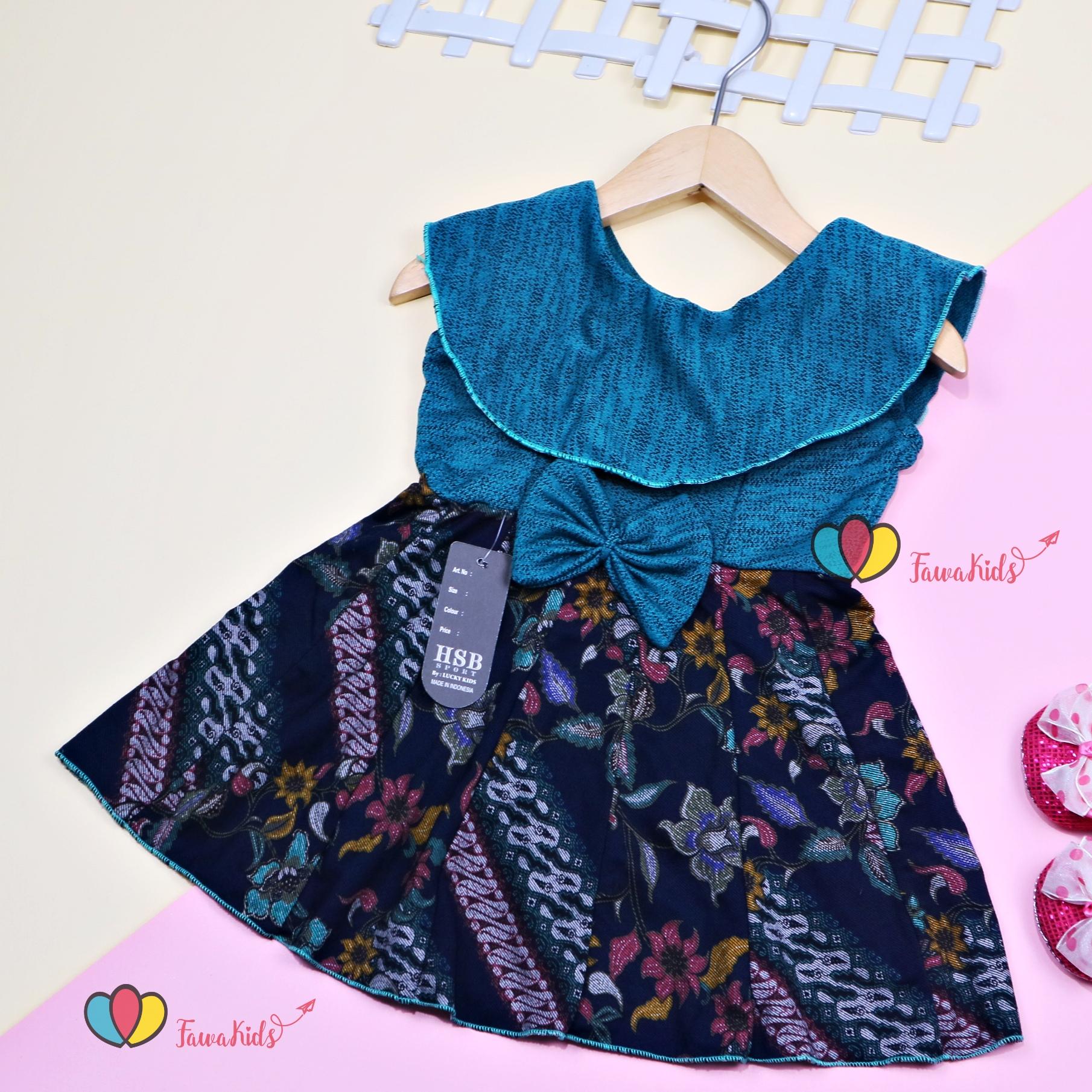 Dress Batik uk Bayi 0-12 Bulan / Dres Anak Perempuan Pakaian Baju Atasan Pesta Formal Kids Baby Kios Balita Fawa
