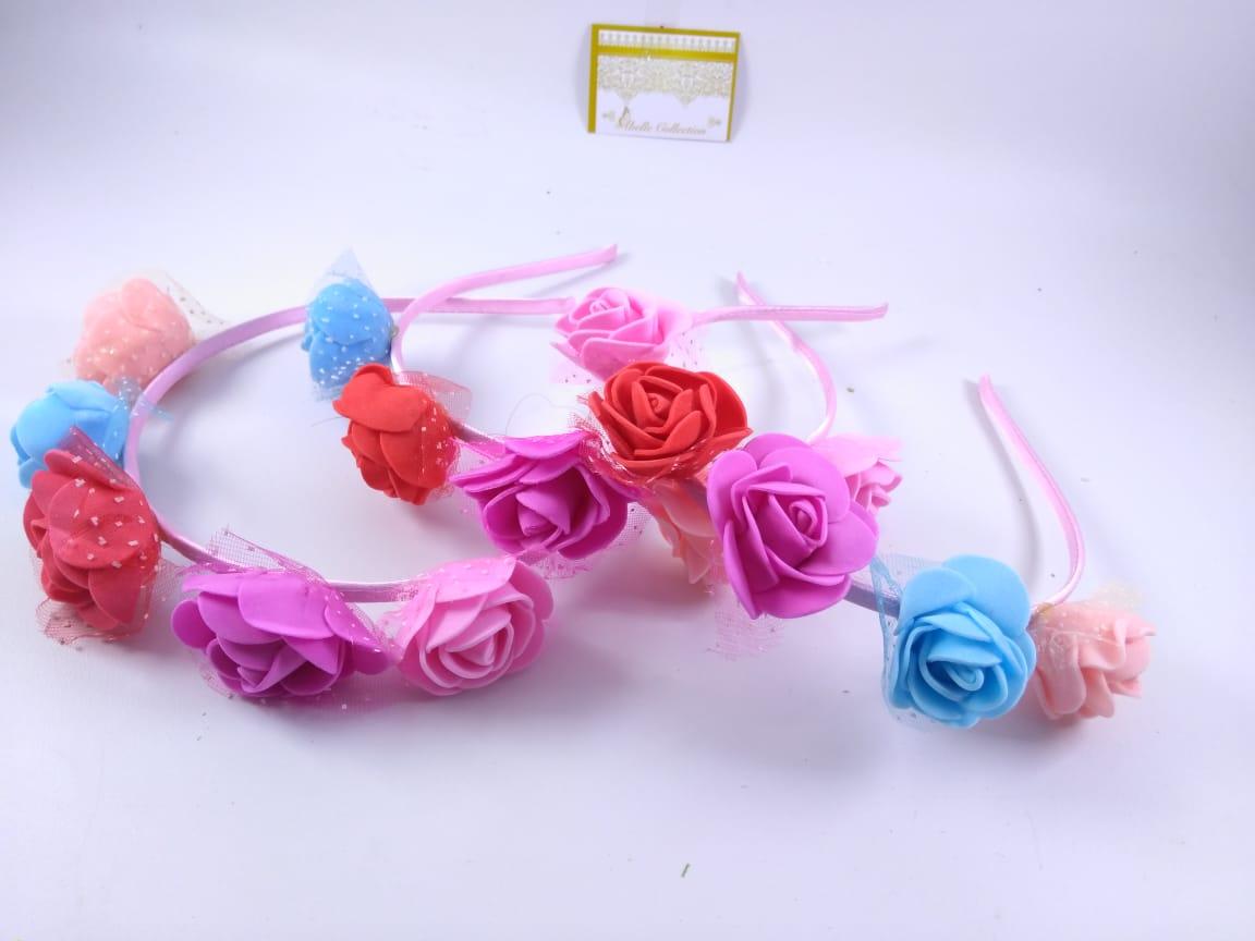 1 ( SATU ) PCS HEADBAND / BANDO BUNGA MAHKOTA / BANDO BUNGA / BANDO PESTA ANAK WARNA WARNI - 165