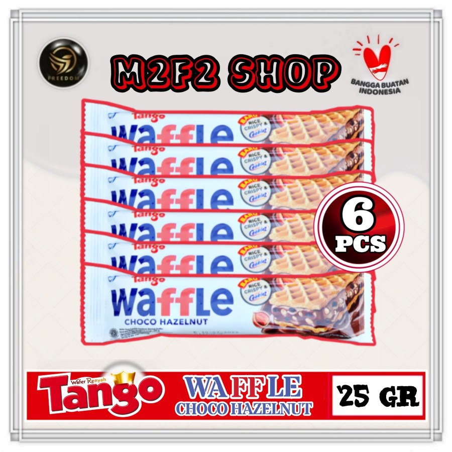 Tango Waffle Choco Hazelnut Krim Cokelat Sachet 25 Gr Kemasan 6