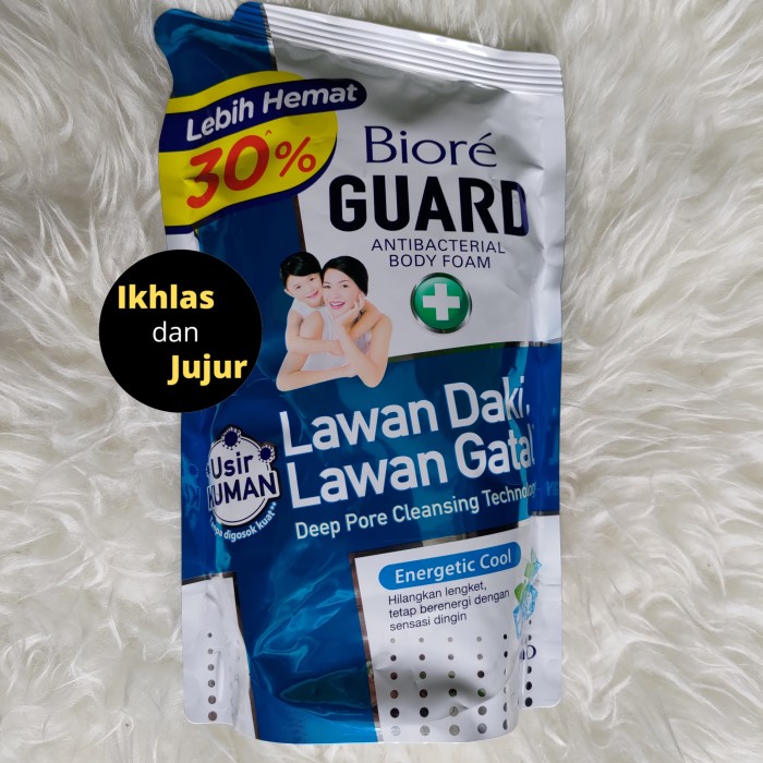 Biore Guard Energetic Cool Ml Antibacterial Body Foam Sabun Mandi