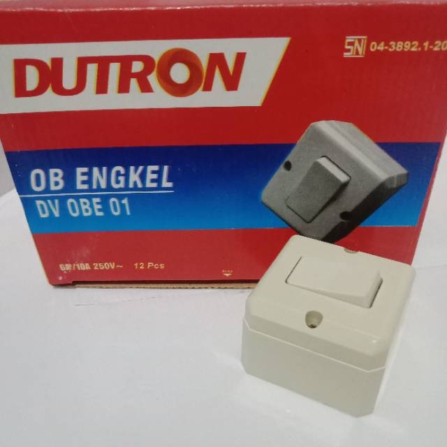 Saklar Single Dutron Engkel O Dv Obe Cetekan On Off Listrik Outbow