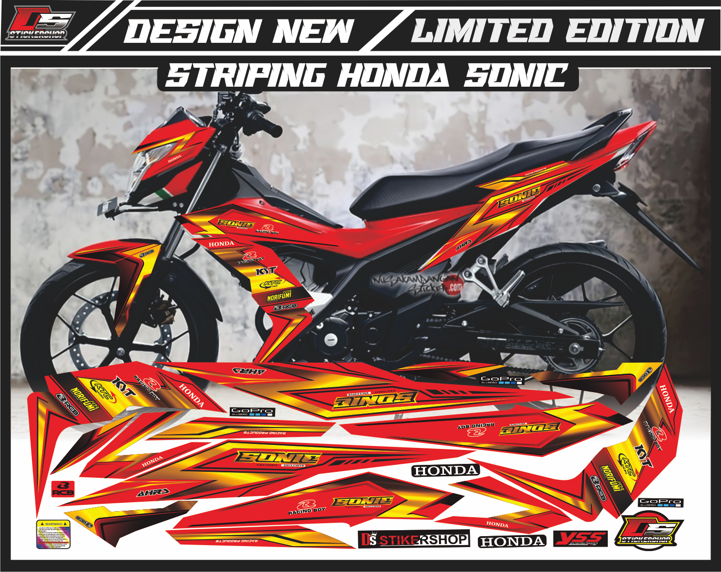 Striping Honda Sonic Variasi Striping Vaiasi Sonic Concept Racing