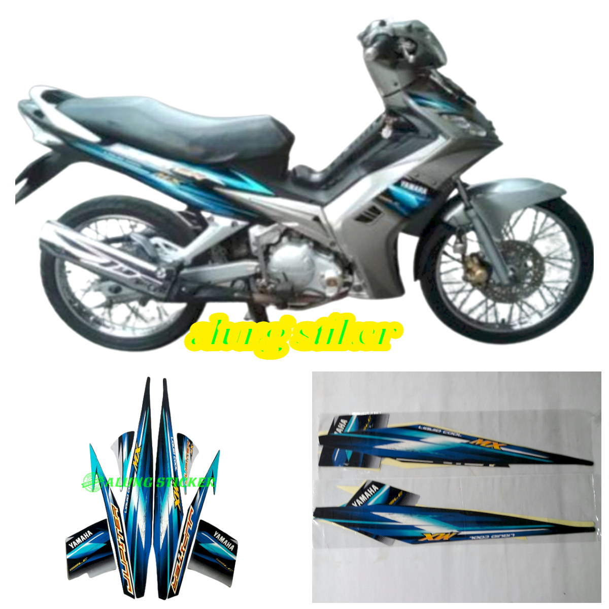 STIKER STRIPING LIS LES BODY MOTOR YAMAHA JUPITER MX TAHUN 2007 STD