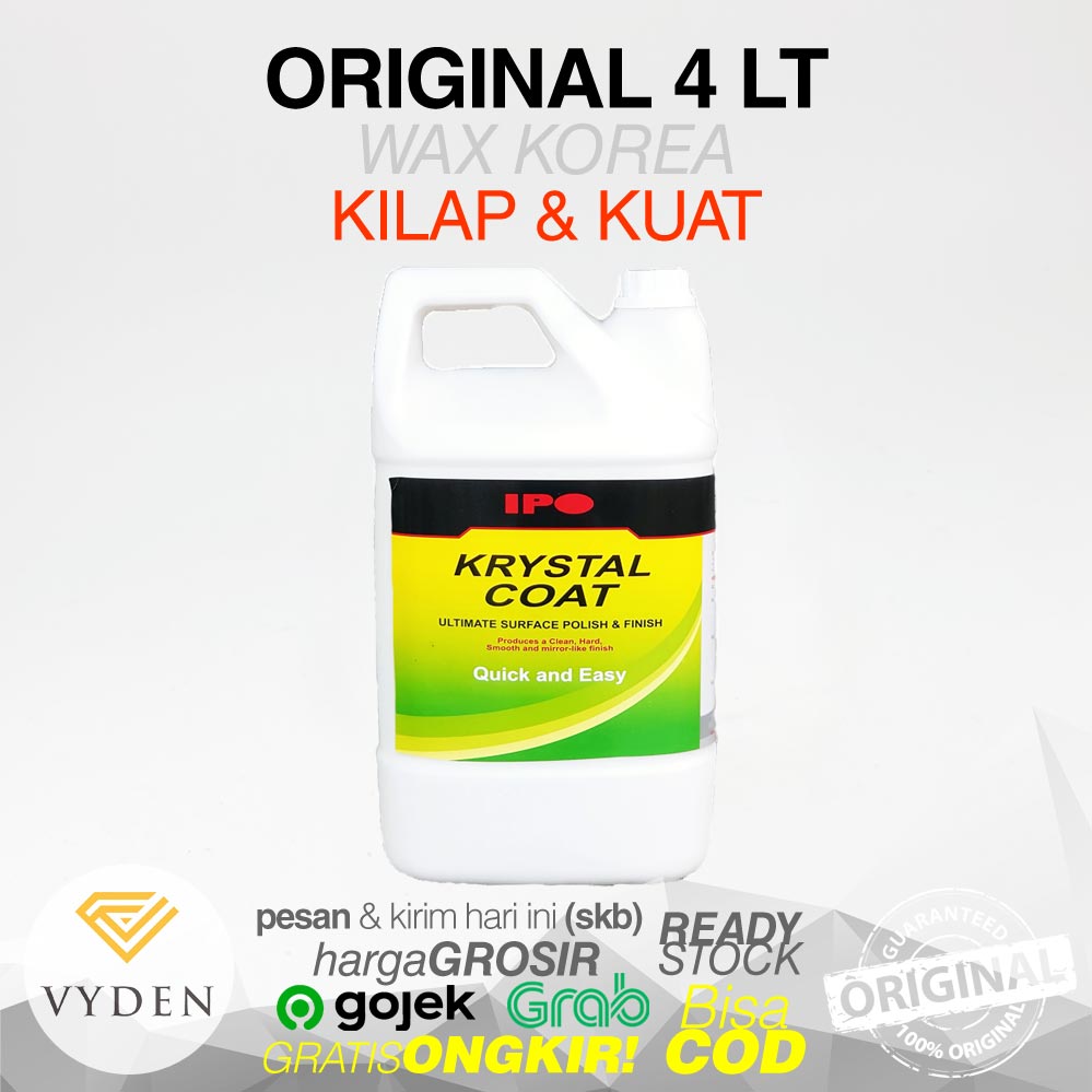 Ipo Krystal Coat Lt Crystal Glaze Filler Efek Daun Talas Wax Sealant