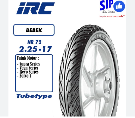 Ban Luar IRC Tipe NR72 Ukuran 2 25 Ring 17 Tubetype Untuk Motor