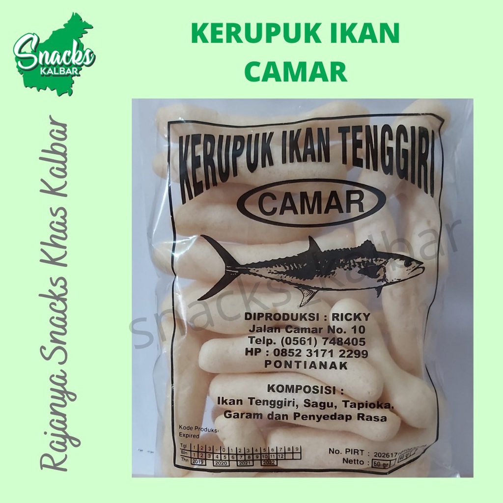 Amplang Kerupuk Ikan Tenggiri Camar Kemasan Sedang Gram Khas