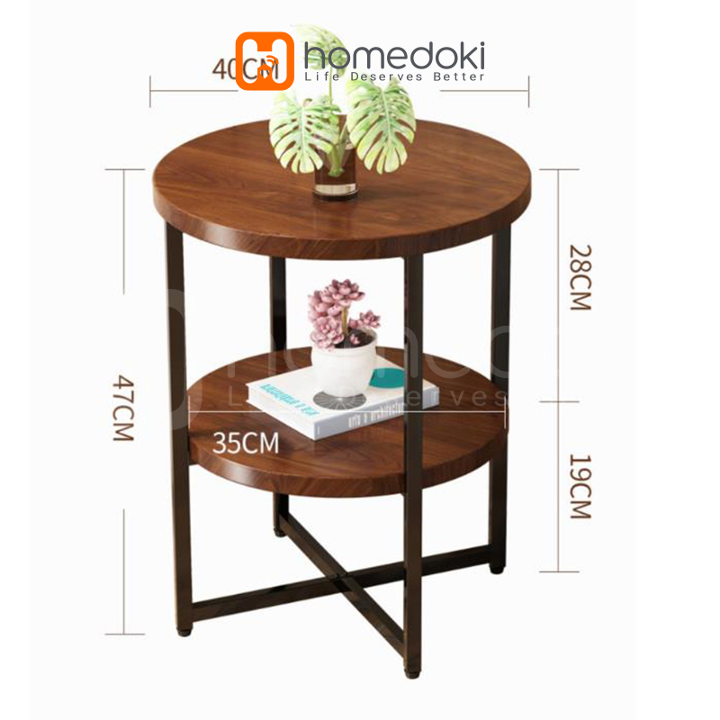 Homedoki Meja Tamu Minimalis Samping Meja Kopi Meja Samping Coffee