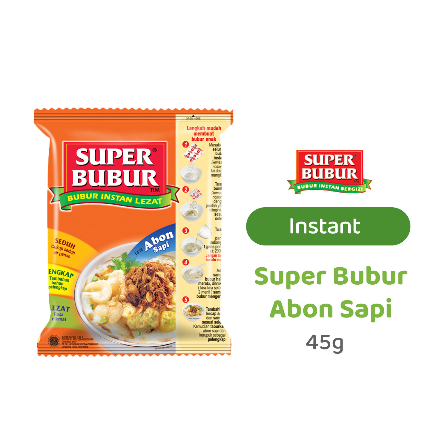 Super Bubur Abon Sapi Single Gr Lazada Indonesia