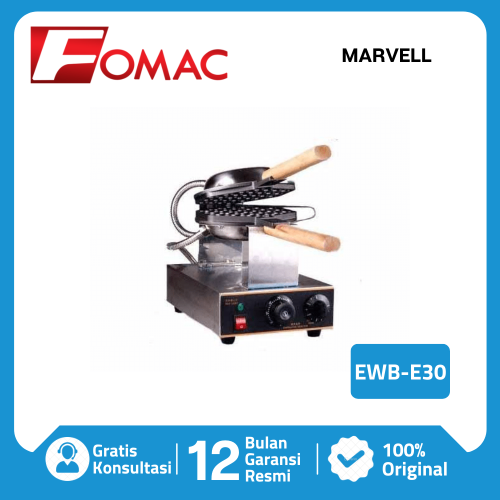 EGG WAFFLE ELECTRIC FOMAC EWB E30 MESIN CETAK WAFEL TELUR ORIGINAL