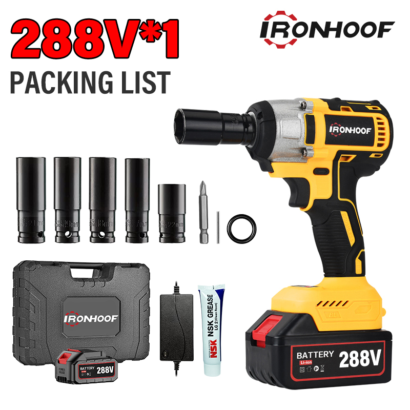 Ironhoof Impact Wrench V V Impact Baterai Brushless N M