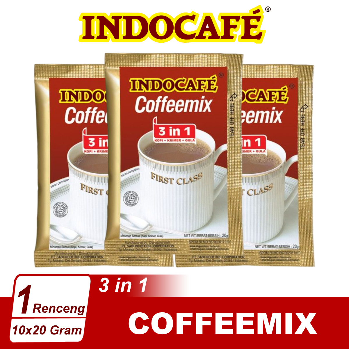 Kopi Indocafe Coffeemix Renceng Pcs Gr Kopi Instant In