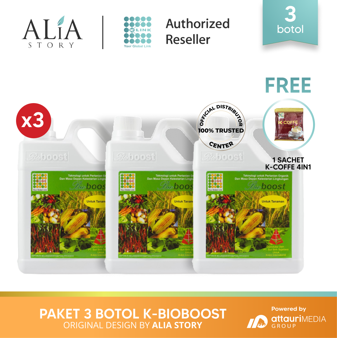 Paket Hemat Botol K Bioboost K Link Pupuk Cair Organik Hayati Bio