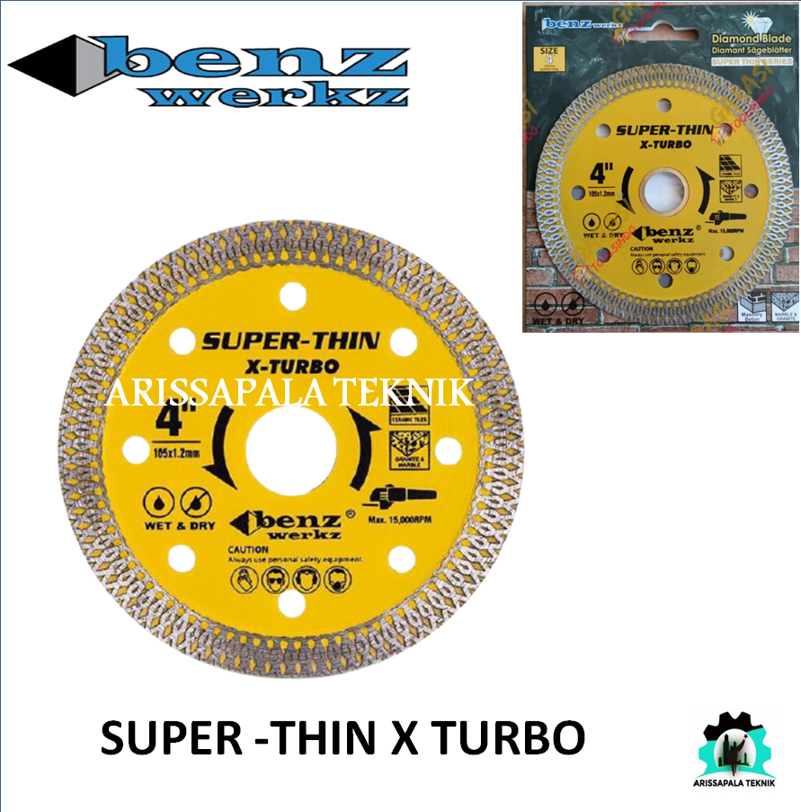 Benz Mata Gerinda Potong Keramik Granit Diamond Blade X Turbo Super