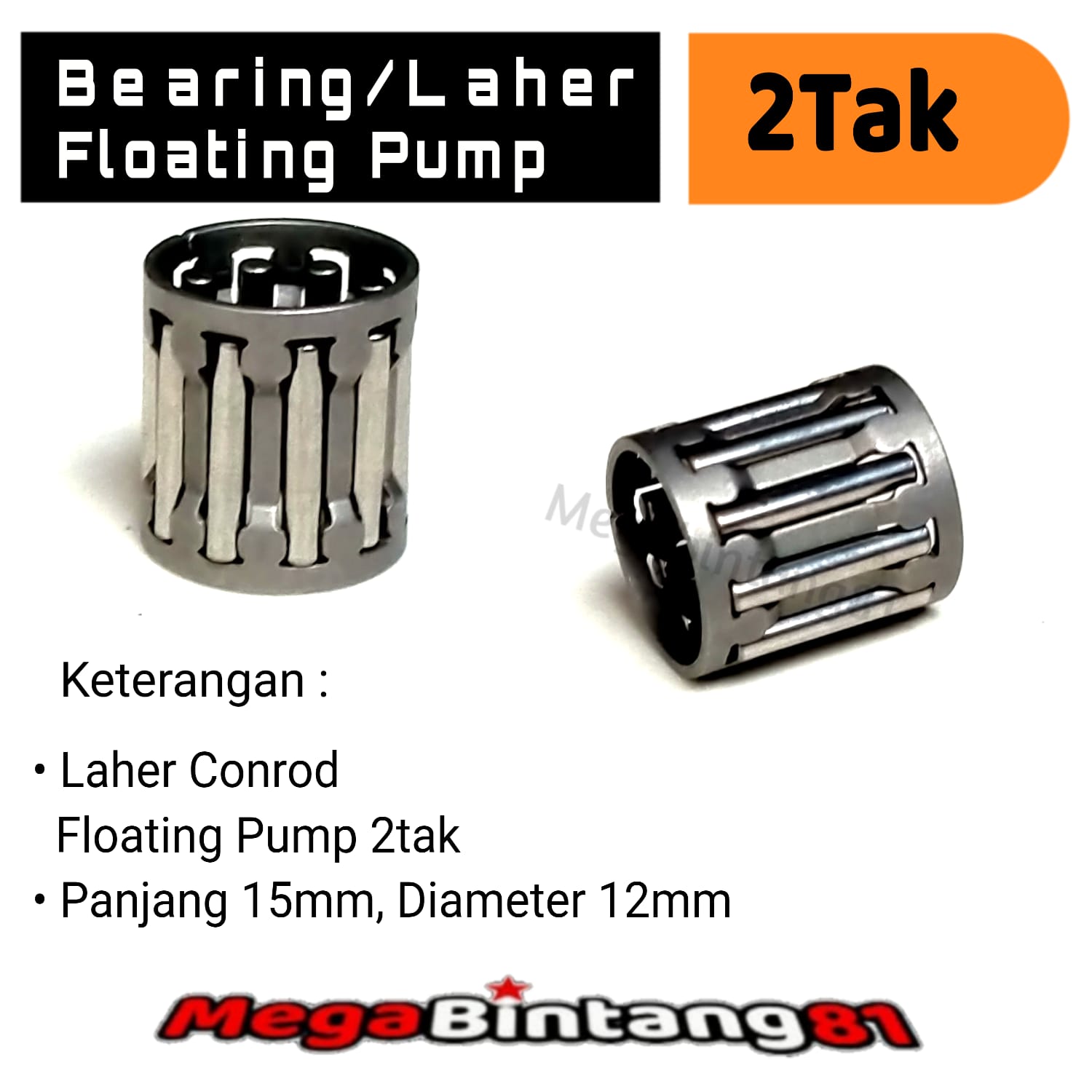 Needle Bearing Laher Lahar Bambu Piston Mesin Floating Pump Pompa Siram