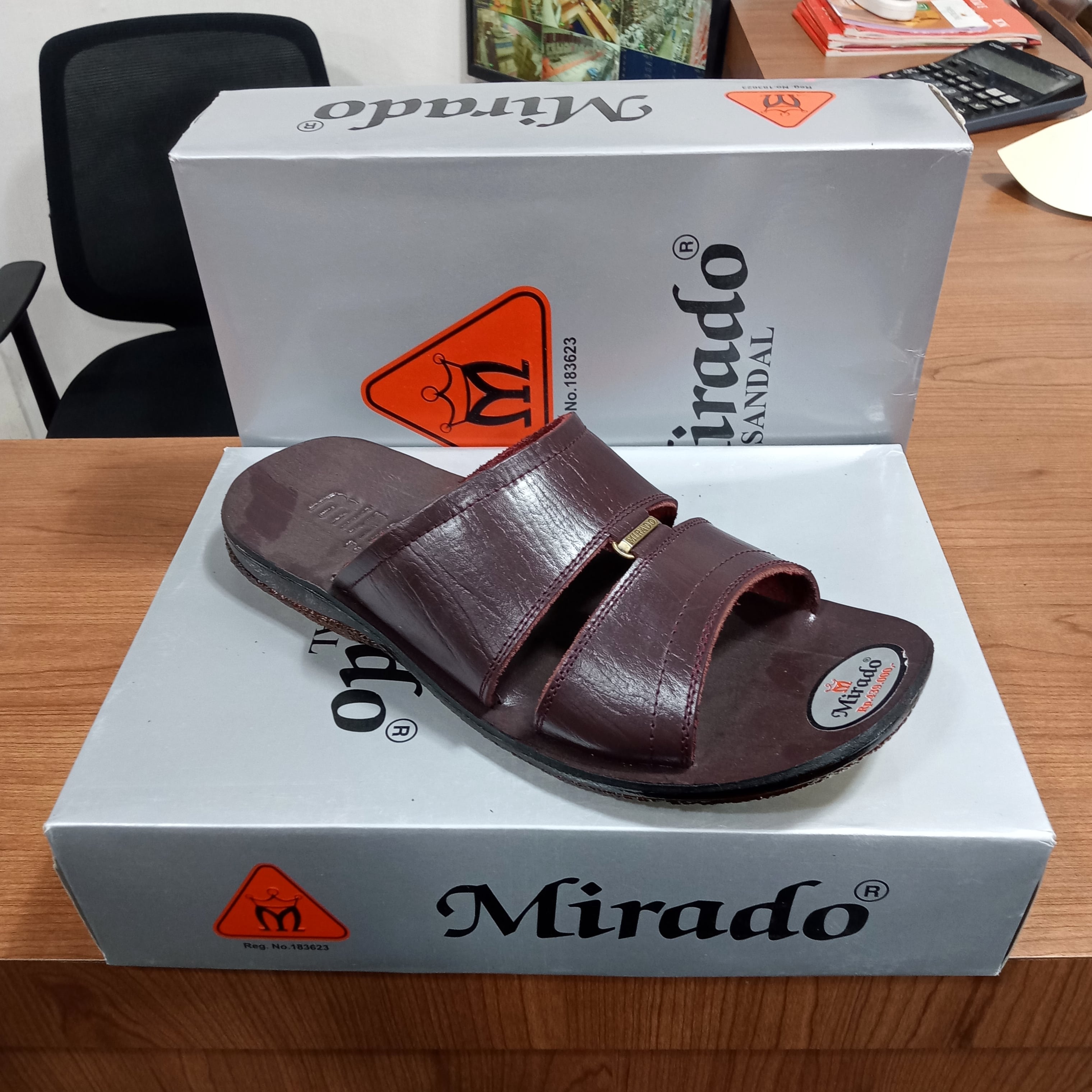 Mirado 008 Sandal Slide Pria Kulit Sapi Classic Series Sandal Kulit