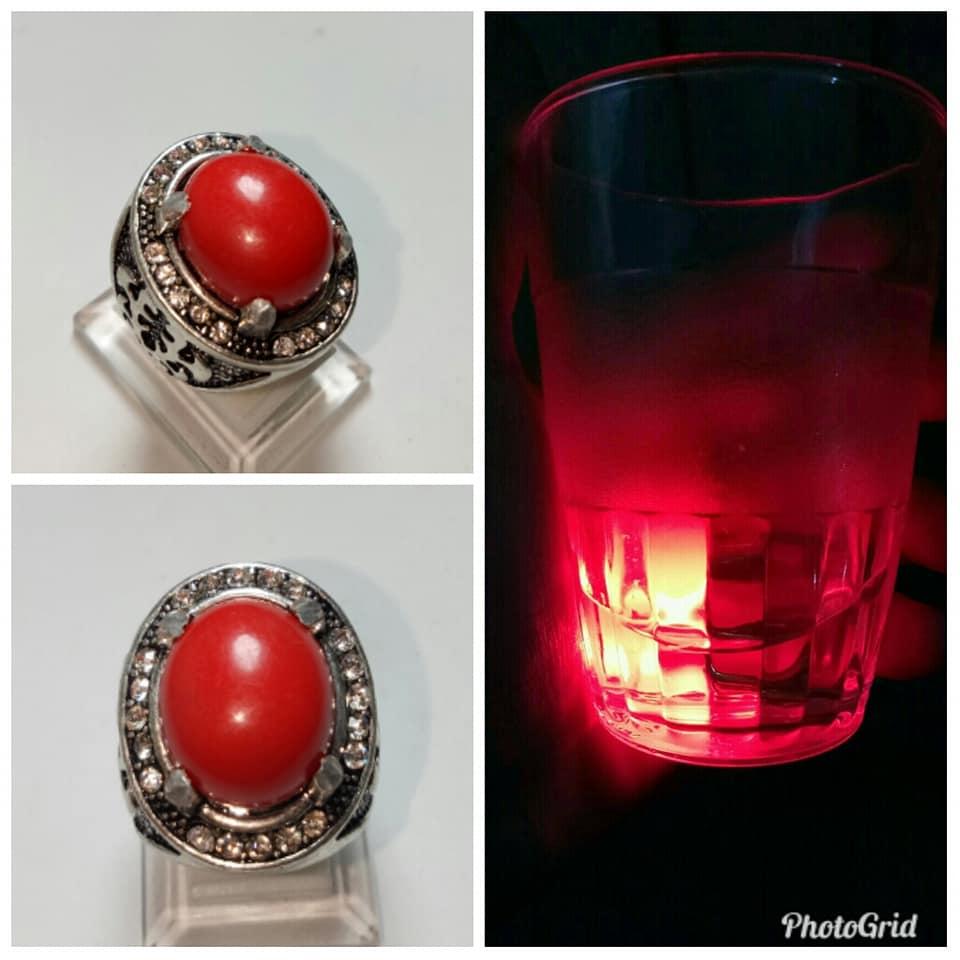 Batu Cincin Akik Fosfor Air Merah