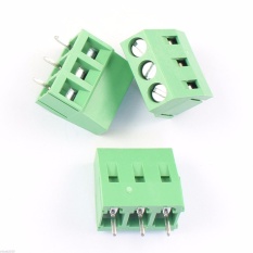 20 Pcs Kf126 3 Pin 5mm Pitch PCB MOUNT Screw Terminal Block AC 250 V 8A-Intl