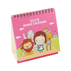 2018 Lucu Kartun Hewan Jual Meja Kalender Desktop Flip Stand Table Perencana Kantor-Intl