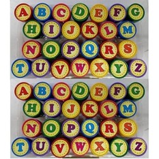 26 Tlg. Set Kinder-Stempel MIT Inkpad-ABC Buchstaben Alphabet-selbstfärbend-Perangko Hochwertig! -Inkpad Anak-anak Lehrer Sekolah (2ER Pack)-Intl