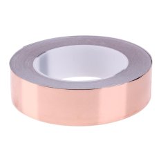30 Meters Single Side Adhesive EMI Shielding Heat Resist Copper Foil Tape(Gold)-30mm