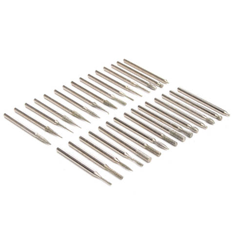 Jual 30 Buah Set Mata Bor Diamond Duri Kit Untuk Ukiran Dremel Alat Putar 30mm Internasional