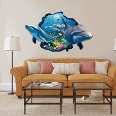 3D Shark Wall Sticker Decal Art Decor Vinyl Home Room Window Door Lukisan Dinding-Internasional