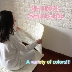 3D Tiga Dimensi Stiker Dinding Ruang Tamu Kamar Tidur-Restoran TV Latar Belakang Dinding Waterproof Self-adhesive Self- Adhesive Wallpaper Wallpaper (kuning Muda) -Intl
