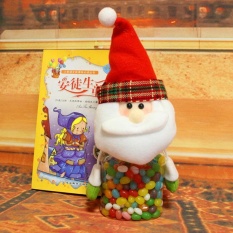 IKLAN Doll Dirancang Rusa Natal Santa Candy Jar Home Party Holiday Ornamen-Internasional